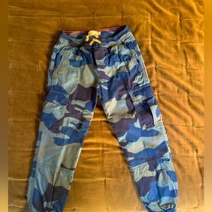 Boden lined cargo pants. Blue and grey. Size 6.